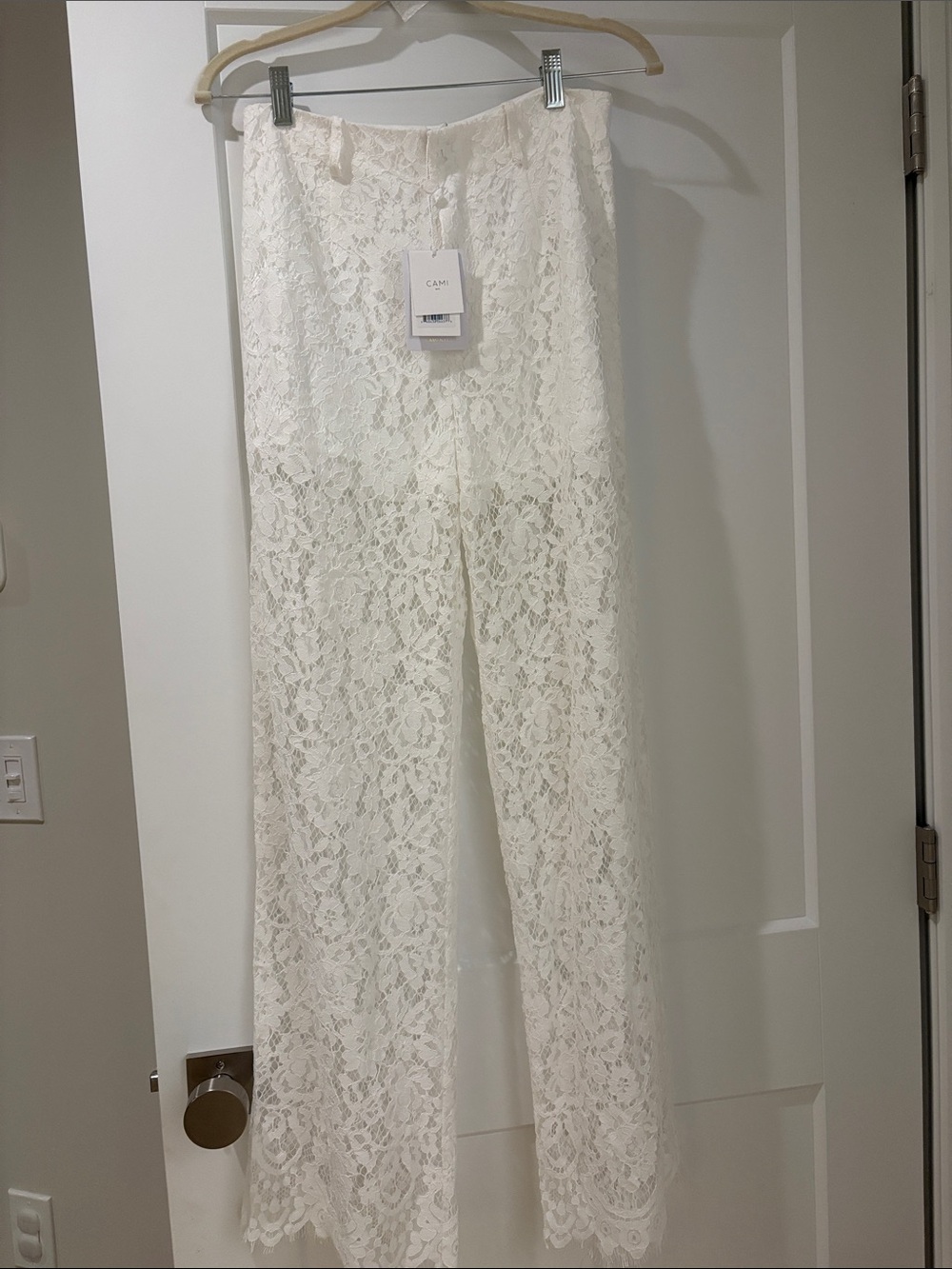 Cami NYC “Minerva” white lace pants